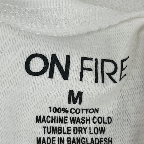 White Tank Style Top Black Lettering NWT - Picture 4 of 5